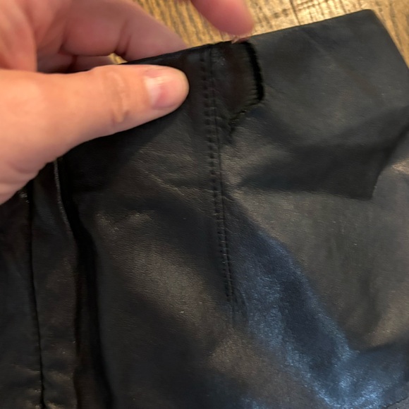 Vince Leather Mini Fit and Flare Leather Skirt - Picture 4 of 5